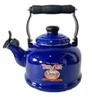 Whistling kettle - ENAMEL 2.1 L Billy Tea. Logo Double sided