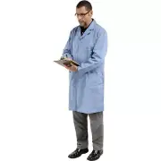 Superior Surgical 473-XL Microstatic ESD Lab Coat - Blue XL Unisex