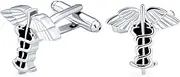 [Bling Jewelry] Fireman Medical Attorney Legal Judge Lawyer Scales Of Justice Profession Cufflinks For Men Silver Tone Stainless Steel