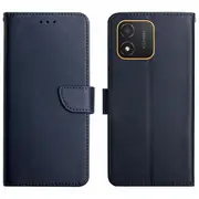 HT02 Genuine Leather Phone Case for Honor X5 4G,Folding Stand Wallet Flip Cover