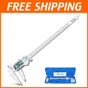 Versatile 12" Stainless Steel Digital Caliper - Inch Metric Fraction Conversion