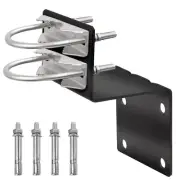 XRDS-RF Antenna Pole Mount Kits Black-Coated Pole Mount Bracket with Double U...