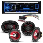 Bluetooth AM/FM Radio Car Stereo Speakers Package for 1992-1996 for F150 Pickup