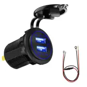 12-24V Car Cigarette Lighter Socket Outlet Fast Charger Power Adapter Waterproof