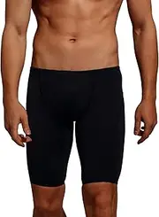 [Xamic] Easyglide Jammer Mens SwimsuitComfortable PBT Fabric for Competition Exercise Training, Black&black, 36