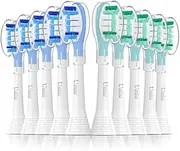 Umisr Replacement Toothbrush Heads Compatible with Philips Sonicare Electric Toothbrushes, Replacement Brush Head for Phillips Replacement Heads, 2-in-1 Effective Cleansing & Whitening, 10 Pack