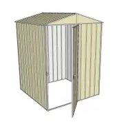 Build-a-Shed 1.5 x 2.3 x 2.3m Front Gable Single Hinged End Door Shed - Cream