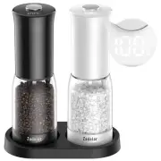 Salt and Pepper Grinder Set with LED Power Display Larger Capacity Salt and P...