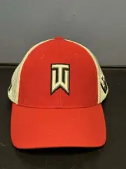 Tiger Woods Golf Hat Cap TW 'VR' '20XI' Mesh Red 510607-694 2013 NIKE M/L Rare