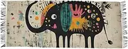 [AIXIWAWA] Anime Elephant Women's Pashminas Scarf, Shawls Wrap Lightwight Tassel for Evening Dress Dinner Party, Multicolor