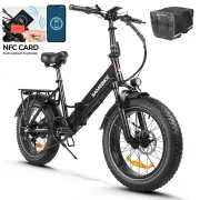 [EU DIRECT] SAMEBIKE LOTDM200-II Folding Electric Bike With Rack Bag 48V 13AH 750W Motor 20inch 80KM Max Mileage 150KG M