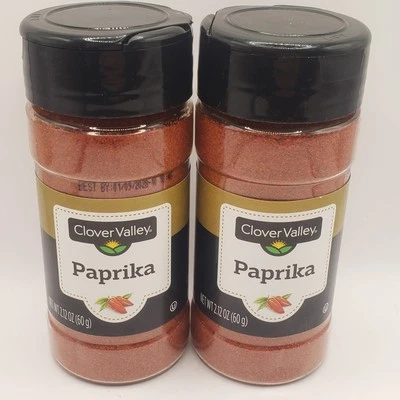 Lot Of 2 Clover Valley Paprika Spice Seasoning Bottle