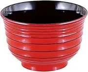 [TA] Heat Resistant Hot Spring Soup Bowl Negoro Sharpened Inner Black | Soup Bowl [4.4 x 2.8 inches (11.1 x 7.1 cm) (390cc)]