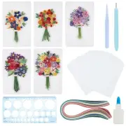 Paper Quilling Kit 20 Sets Flower Card Quilling Kit with Paper Quilling Strip