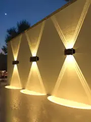 Solar Wall Lamp Warm Light Waterproof Balcony Yard Garden Decoration Lights New