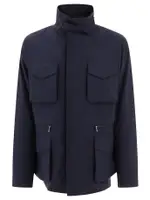 [Dolce & Gabbana] Dolce & Gabbana-Technical Fabric Safari Jacket Giacche Blu-Uomo 50