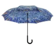 Galleria Irises Stick Umbrella Reverse Close New