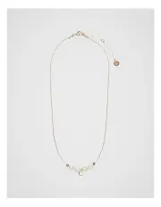 [Seed Heritage] Fine Pearl Initial Necklace C in Multi