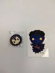 Funko Marvel Collector Corps X-Men 20th Professor X Pin + Nightcrawler Decal New