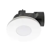 Mercator 290mm White Plug-In Round Exhaust Fan with Tri-Colour LED Light