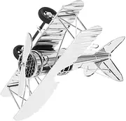 Milisten Retro Iron Airplane Model Unique Vintage Desktop Decor Collectible Aviation Ornament Present for Enthusiasts Eye Catching Home Office Decor