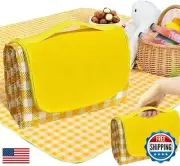 Oversized Outdoor Picnic Blanket Waterproof Folding Weight Light Tote Bag wit
