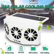 3 Fans Solar Powered Car Air Vent Fan Cooler Ventilation System Exhaust - White (for: Honda Civic)