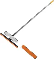 ZUNOXAZ Car Window Squeegee Scrubber with Long Handle Versatile Glass Cleaner for Windows Shower Doors and Windshields Durable Dual Use Brush and Squeegee Tool for Efficient Cleaning