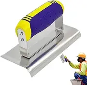 Concrete Edger Tools, Concrete Finishing Tools | Concrete Edger Curve End or Straight-End Hand Edger Concrete Tool, Rivet Construction, Comfortable Ergonomic Grip for Home Improvement Projects