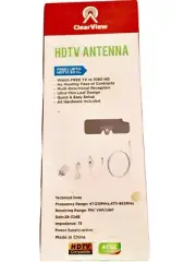 HDTV Antenna HDTV Ultra Thin Easy Set Up New Watch TV Free In 1080 HD Clearview