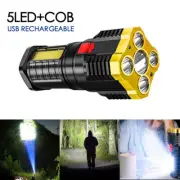 1200000LM Super Bright Torch Led Flashlight USB Rechargeable Tactical Side Lamp