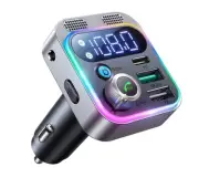 2022 Bluetooth 5.3 FM Transmitter for Car, [Stronger Dual Mics & HiFi Deep Ba...