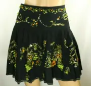 Roberto Cavalli Class Women's Black Pleated Sequin Skirt Size 44 (US 8) $1040