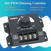 DC 12V-24V 30A PWM Dimming Controller for Adjust Brightness ON / Off Stepless