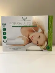 BioPedic Fresh & Clean Classic Contour Memory Foam Pillow - Standard 20" x 14”