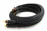 Mirasonic 2 Channel Oxygen Free Copper RCA Interconnect Cable 12ft w/ lead wire