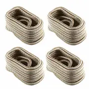 White & gold Dock Lines Double Braided Nylon -set Of (4) 15ft-1/2inch
