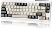 ZIYOU LANG ×FREEWOLF M68 Wireless Gaming Keyboard, 60% Compact Membrane Keyboard with 2.4Ghz/BT5.1/USB-C, Mini 19 Keys Anti-Ghosting, QWERTY Layout – Grey