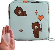Zankie Sanitary Napkin Storage Bag,Large Capacity Oxford Cloth Pouch for Women | Multi-Functional Zipper Bag Nursing Pads Containers for Hotels, School, Business Trip