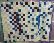 Handmade Unfinished Quilt Top 48" X 37" Patchwork Blocks. JL5