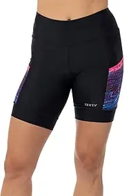 [TERRY] Soleil Bike Short, Women's 8.5 Inch Inseam Padded Cycling Short, UPF 50+ Sun Protection, Fleet Air Chamois