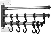 NZBZHHZGPL Stainless Steel Towel Bar Rotating Towel Rack Bathroom Kitchen Wall-Mounted Towel Polished Rack Holder Desktop Display Shelf Wall Mounted Kitchen Rack