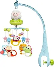 Musical Mobile for Crib - Cartoon Nursery Mobile for Crib with Music, Projection, Lights,Rotating Hangable Rattles Toy for 0-24 Months Toddler Sleep