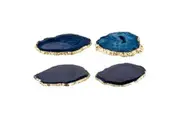 4PK Allira 10cm Agate Drink Coaster Set Tableware Mat Table Protector Sapphire