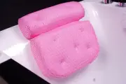 Pink Bathtub Pillow Relax Neck Back Support Bath Spa Comfy Cushion Headrest