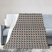 Wurton Koala Eat Leaf Print Soft Warm Flannel Throw Blankets Bedroom Bed for Couch Sofa Decor Gifts 80x60in