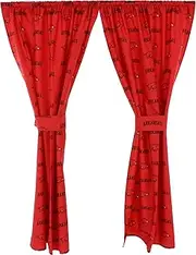 College Covers Everything Comfy Arkansas Razorbacks Curtain Panel Set, 2 Panels, 2 Matching Tie Backs, 42 inches Wide by 84 inches Long