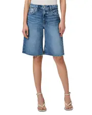 Paige Cadee High Rise Bermuda Jean Shorts in Familia
