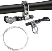 2 Seatpost Lever, Anodizing Remote Lever Shifter | Black Gray Anodizing Remote Under-Bar Dropper Post Lever Cycling Accessaries Xiaoguozi