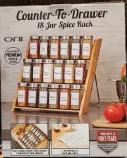 Orii 18 Jar Bamboo Counter To Drawer Spice Rack